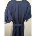 Navy and White Vintage Dress - Size 22