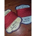 2 x Vintage Topping Knicker Elastic Cards with red Thread - Hofmeyr C.P.