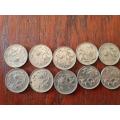 10 x 20c Coins