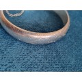 Beautiful Sterling Silver Engraved Hinged Bangle
