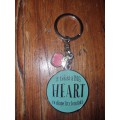 Perfect Teachers gift - Keyring in tin box - It takes a big heart to shape little minds - New