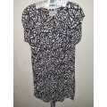 Drawstring Black and White dress by Shift - Size M
