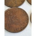 20 x Half penny coins - Great Brittian