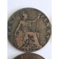 20 x Half penny coins - Great Brittian