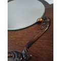 Antique Bevelled Edge Mirror with hanging brushes - See pictures