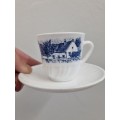 5 x Mini Cups and Saucers - Made in France
