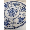 Johnson Brothers Saucer - Blue and White - Diameter - 14cm