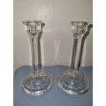 2 x Glass Candle Holders