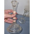 2 x Glass Candle Holders