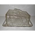 Vintage Glass Cheese dish - Heavy good quality glass