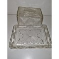 Vintage Glass Cheese dish - Heavy good quality glass