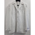 White Striped Jacket - Jean Pierre Paris - Size 36R - Great Condition!