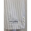 White Striped Jacket - Jean Pierre Paris - Size 36R - Great Condition!