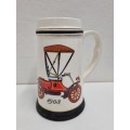 Vintage beer mug with vintage car detail