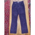 Vintage Style corduroy Pants - Purple - Outback Red - Size 36 - 100% Cotton