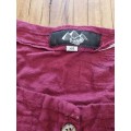 Maroon Dress with buttons - Size XS