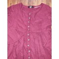 Maroon Dress with buttons - Size XS