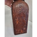 Leather covered bottle