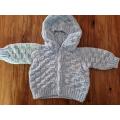 Hand Knitted kids Jersey - Should fit age 1 years - New, Never worn - Chunky knit Light blue