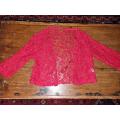 Red Lace short jacket - Size 8