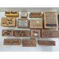 14 x Rubber stamps with Afrikaans words