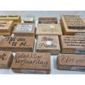 14 x Rubber stamps with Afrikaans words