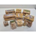 12 x Rubber stamps