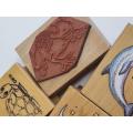 12 x Rubber stamps