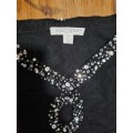 Queenspark Black Knitwear with some sparkle detail - Size S
