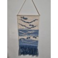 Beautiful woven wall hanging decor piece - Mohair - 78cm x 35cm