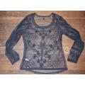 Beautiful Black Lace top - Woolworths Size M - New with tags