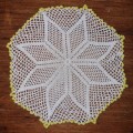 Small Vintage Doily with Beaded detail - Diameter - 20cm