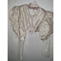 Vintage Costume Jacket with puffy sleeves and gold detail - Size 34 - Made in England