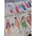 8 x Vintage Butterick Kids Clothing patterns