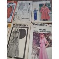 6 x Vintage Ladies Clothing patterns