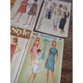 6 x Vintage Ladies Dress Patterns
