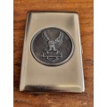 Motorcycle themed metal cigarette case