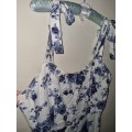 Beautiful Blue and White Woolworths Viscose Dress - Size 16