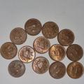 13 x 1/2 c coins