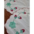 6 x Vintage Embroidered Doilies - Never Used