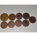 9 x Antique coins