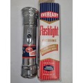 Vintage Eveready Torch - Flashlight - Never used - In Original Packaging - Chrome Plated Heavy Gauge