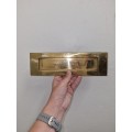 Solid Brass letter plate - letter box plate