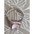 Beautiful Sterling Silver Ring with pink stone