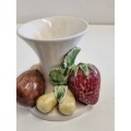 Vintage Vase with fruit detail - Made in Portugal - Height - 9cm