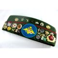 Original Russian Army Officers Side Cap "Pilotka" with Set of Collectible Badges Mint Condition
