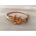 SALE!!! RARE Antique Russian Imperial 14 Carat Rose Gold bracelet. Hallmarked, Horseshoe design