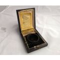 ANTIQUE ORIGINAL WOODEN HOWARD POCKET WATCH BOX 1913 INCLUDING LICENSE.