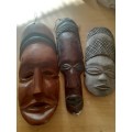 3 x African masks