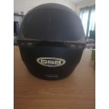 1 x GSB XL black motorbike helmet & 1 pair of black cloves